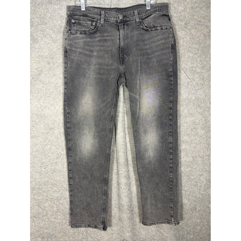 Levi Strauss 541 Mens Straight Leg Jeans Washed Black Gray Denim 36x34